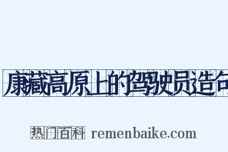 康藏高原上的驾驶员造句是什么意思的图片